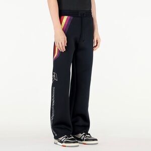 Men’s Louis Vuitton Embroidered Black Track Pants / Sweat Pants NWT Men’s Small